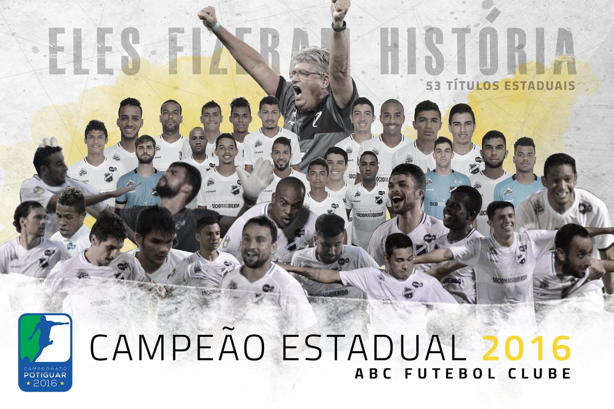 ABCFC's tweet photo. ⚫⚪ ABC FUTEBOL CLUBE - O MAIOR CAMPEÃO DO BRASIL!

#AquiéABC
#AquiéFrasqueira
#CampeãoPotiguar2016 https://t.co/zKiFOCgemM