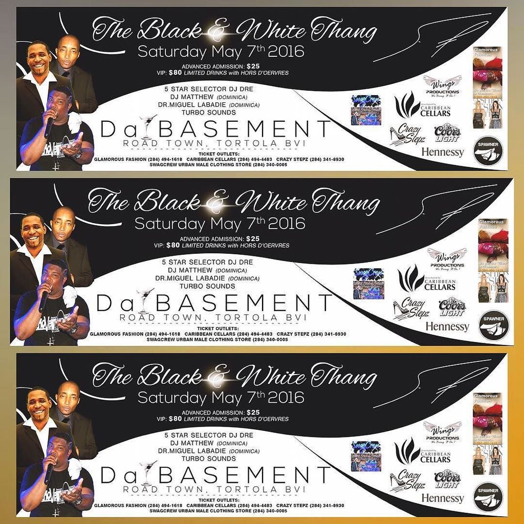 LIMINCIRCLE's tweet photo. Tonight @ Da Basement #RoadTown #Tortola #BVI | ⚫️⚪️The 9th Annual BLACK AND WHITE Thang | 🎬⌚️9PM Until | 🔊MUSIC BY… https://t.co/ZGwVlmmGqL