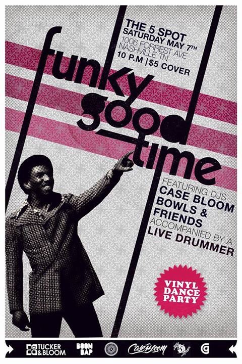 casebloom's tweet image. Nashville! Tonight #FUNKYGOODTIME returns to The5Spot! @Bowls615 &amp;amp; I on the wheels! Live percussion! DANCING! FUN! 💥