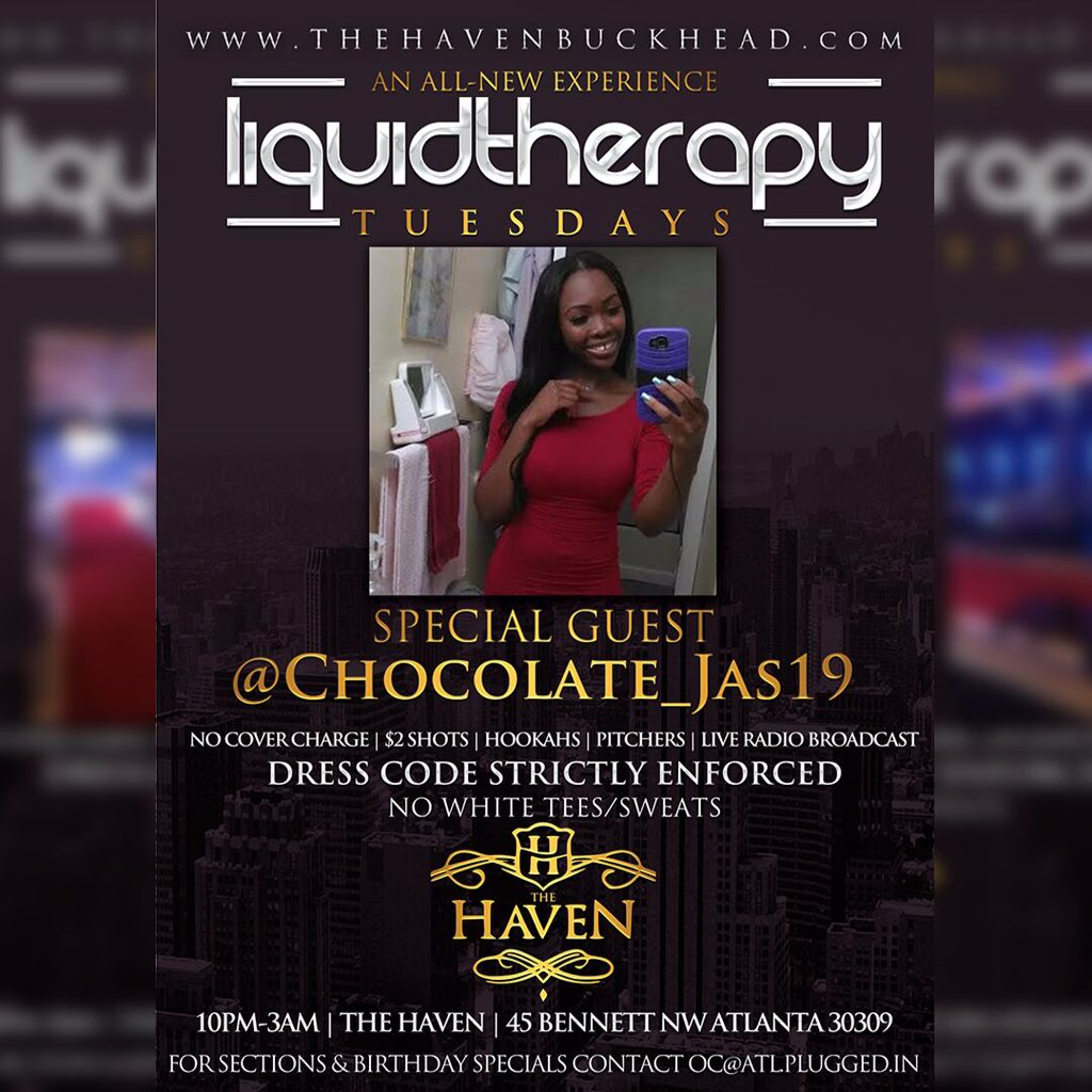 Charrell_loveme's tweet photo. [Tuesday Night] The Exclusive #LiquidTherapyTuesdays 
#OCpromotions @Atl.Plugged.In #AtlPluggedIn https://t.co/mJDaEwFnRv