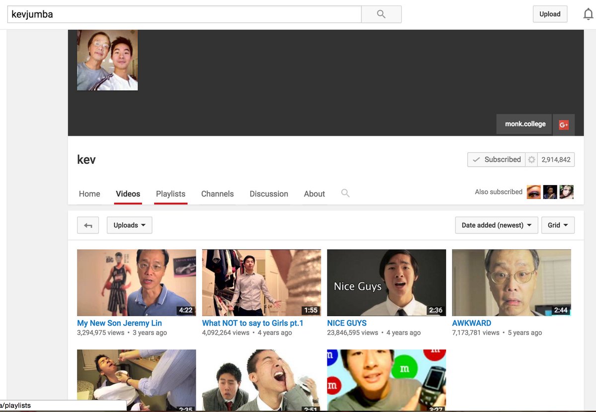 yay, a few of Kevins videos are back up :) 
<a href="/kevjumba/">Kev</a> thanks for doing that and i hope you're doing well. 
#kevjumba
