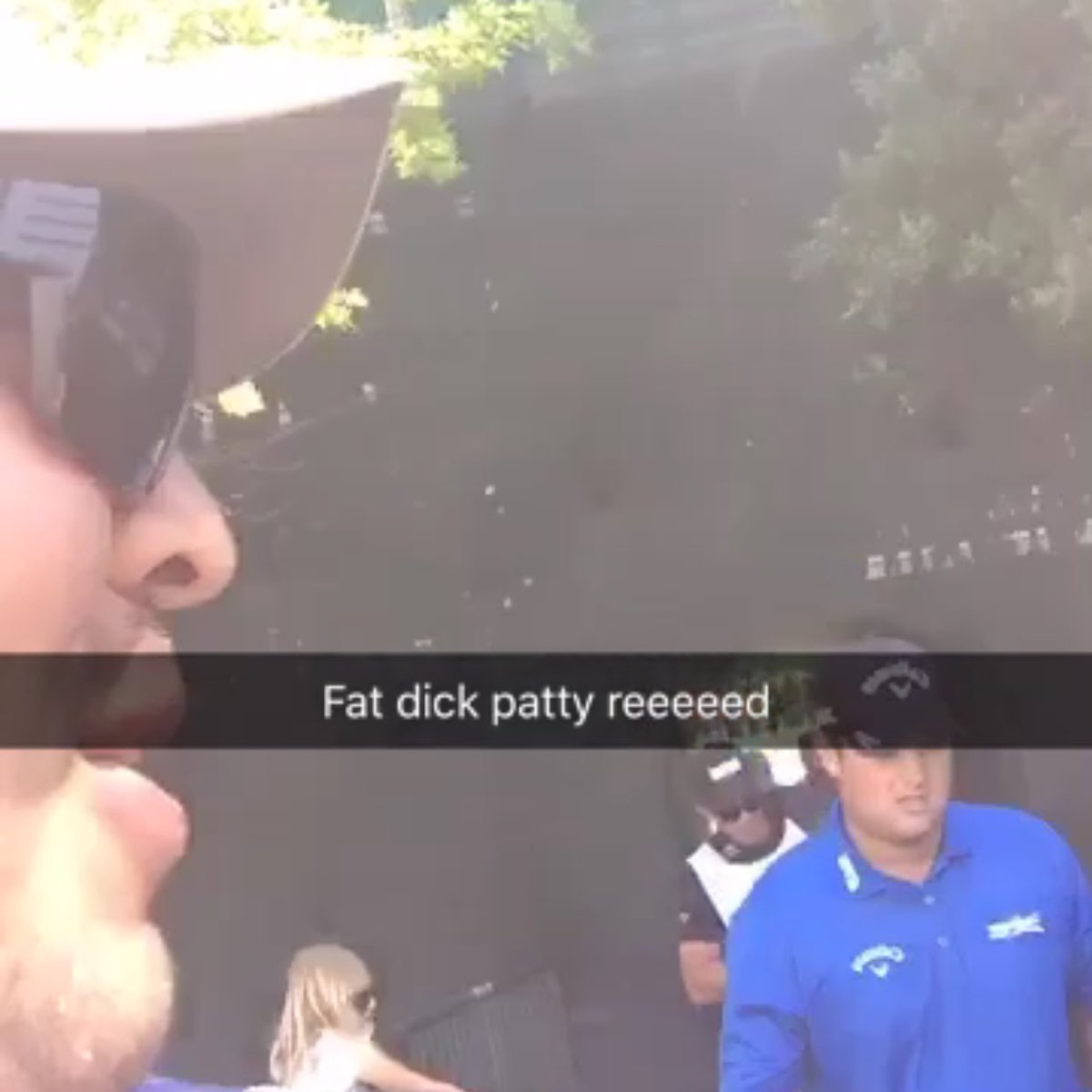 ZKIRKBY52's tweet photo. @PReedGolf highlight of the day: head nod from my boy FAT DICK PATTY REEEEED 😗👆👆👆👆  #youdaman #bestnicknameever https://t.co/gryvhFXAaY