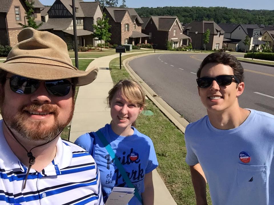 ElectMikeShaw's tweet photo. Taking it to the streets with a couple volunteer teams today. Great to walk in  #Hoover and meet some fine people! https://t.co/4eL03N9hV2