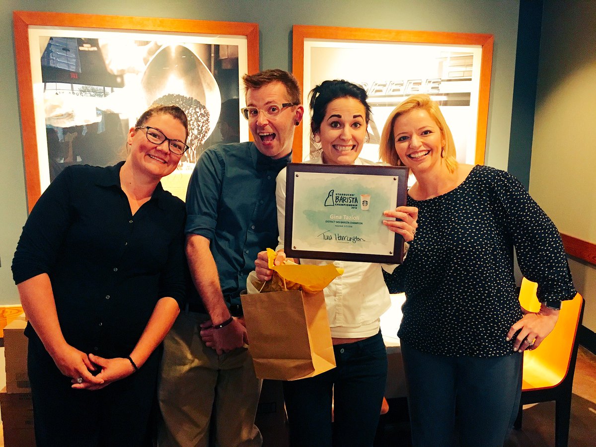 SbuxDistrict949's tweet photo. Congrats #d949 #baristachampion Gina Tazioli #tobeapartner #coffeejourney #starbucks #starbuckschampion https://t.co/5BBVwny3Aj