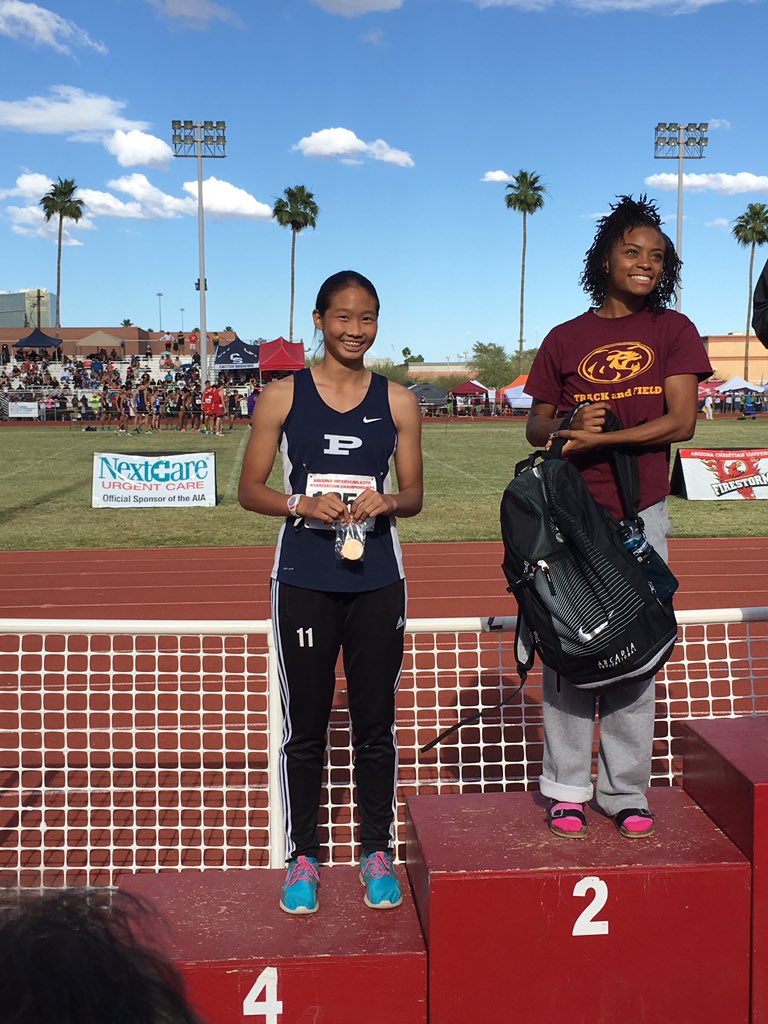 CoachHurley42's tweet image. Congrats Michelle Halim! She is a sophomore and jumped 38'0" in triple jump at the state meet and took 4th place!