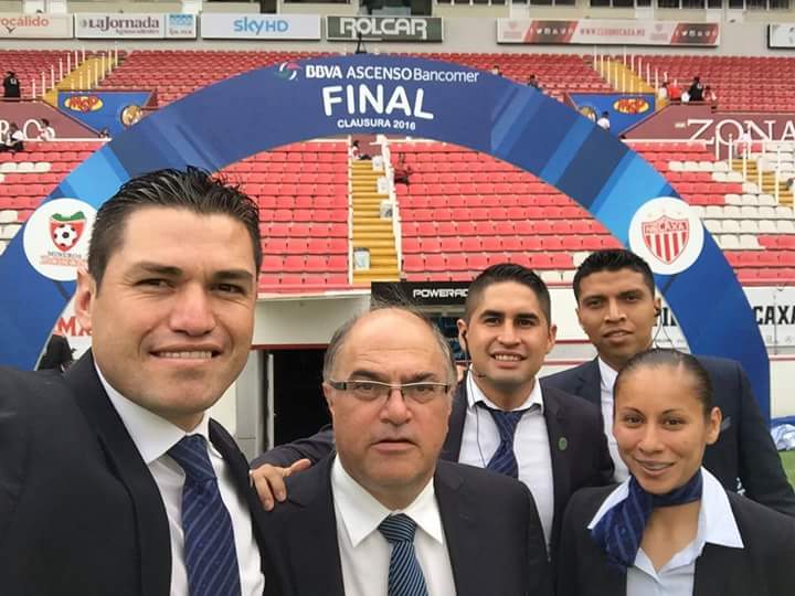 Lista la cuarteta arbitral para la #FinalAscensoMX entre <a href="/ClubNecaxa/">Club Necaxa</a> vs <a href="/MinerosFc/">Mineros de Zacatecas</a> El árbitro central es Oscar Mejía