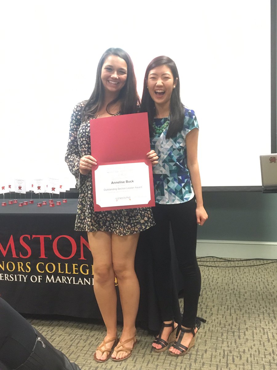 GemstoneProgram's tweet photo. Congratulations to Annelise Buck and Lizzie Corley for receiving the Outstanding Section Leader Award! #SpringSoiree https://t.co/VO1ZMCXynf