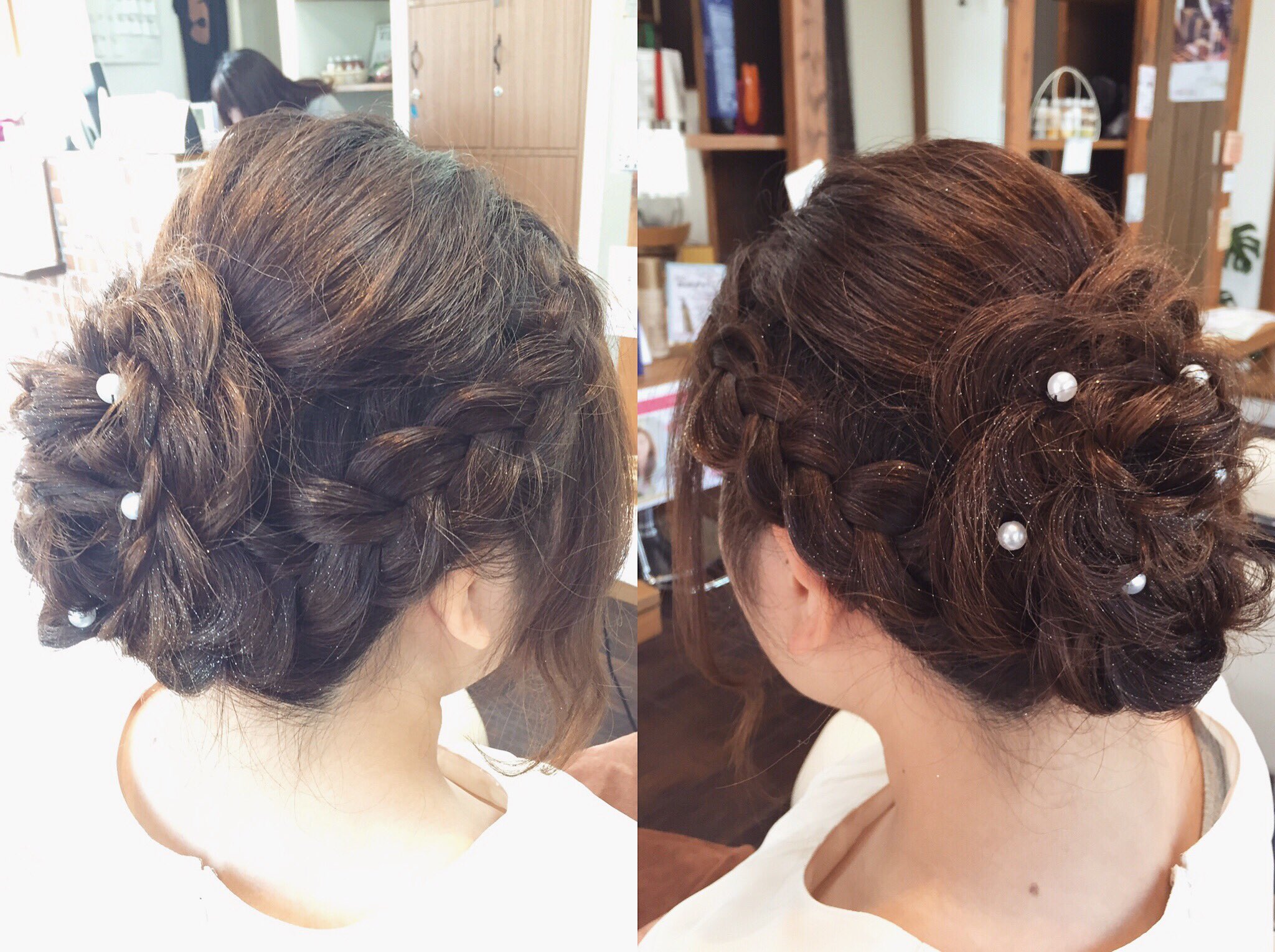 廣瀬 幸奈 Hair Make Lonlo 本日のヘアアレンジ お花スタイル 編み込みだけで完成させたお花スタイルは 時間もかからず パーティーなどにも最適 ヘアアレンジ ヘアセット 和歌山 美容室 お呼ばれアレンジ 結婚式 お花アレンジ 薔薇