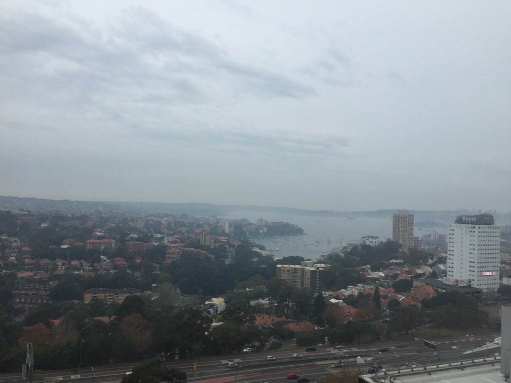 Lucidmemoirs's tweet photo. @NSWRFS smoke haze at 11 am view of Neutral bay https://t.co/hbs4CP2IlY