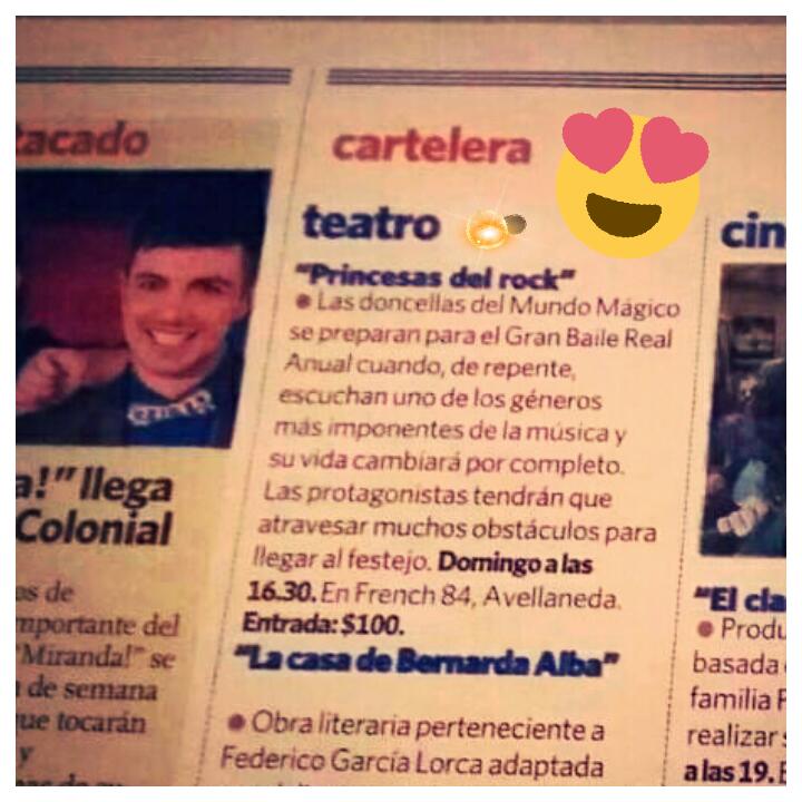 PrincesasRock_'s tweet photo. Los esperamos, rockeros y rockeritos!!!
Nos estamos preparando con todo!
Este DOMINGO en AVELLANEDA!!!
16.30hs =) https://t.co/afUPUPF9dt