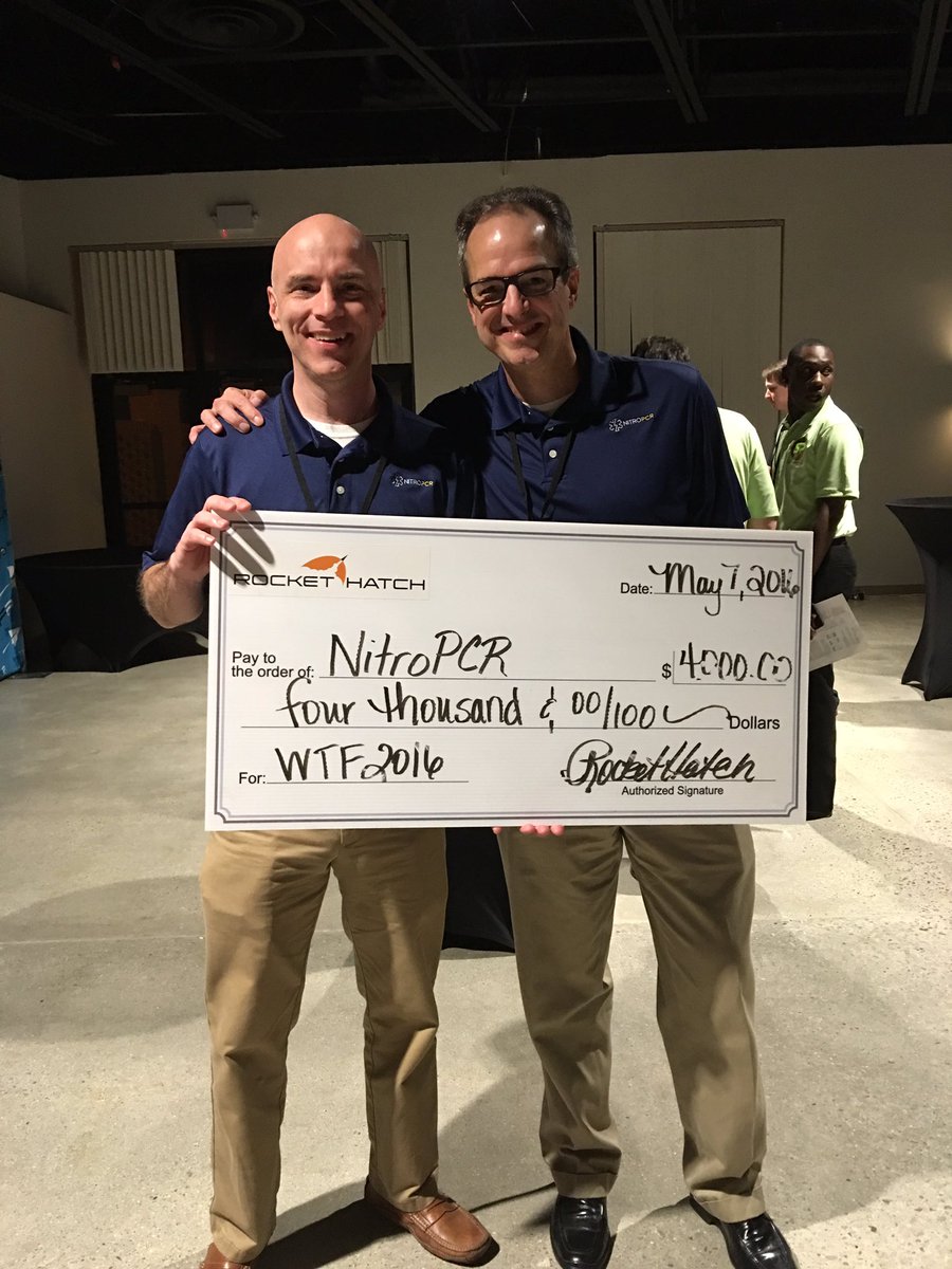 Winner of <a href="/wtfhsv/">WTFHSV</a> <a href="/TheRocketHatch/">🚀 Rocket Hatch 🐣</a>  #pitch competition is.... @NitroPCR !!!! Congrats!!! #WTFhsv #innovatehsv