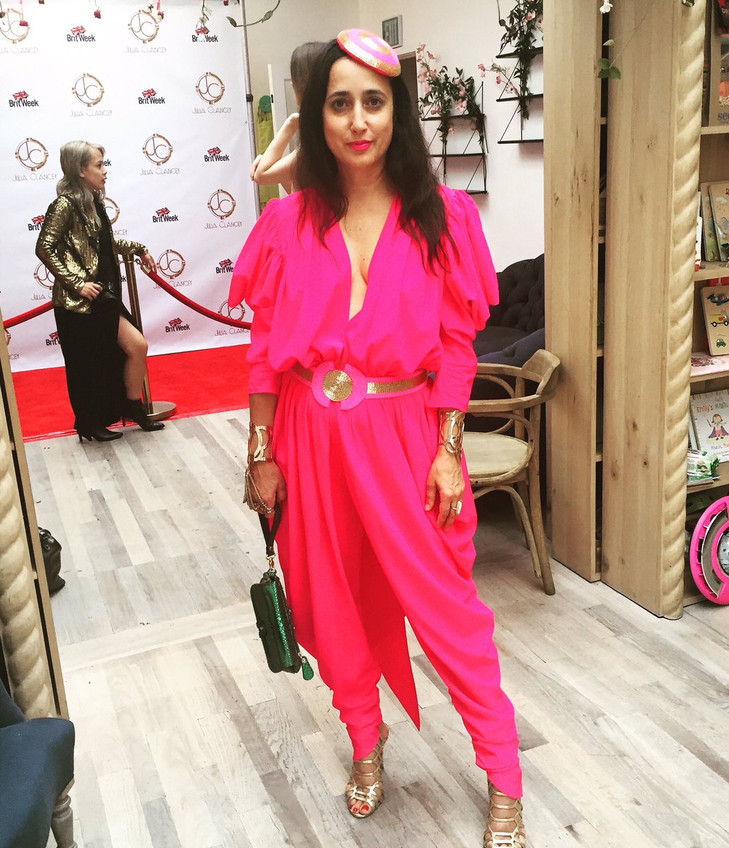 WantedDesired's tweet photo. British designer Julia Clancey is killing it! The jumpsuit is so in! #BritWeek2016 @TheBloggerBabes https://t.co/PWiWKTGqsu