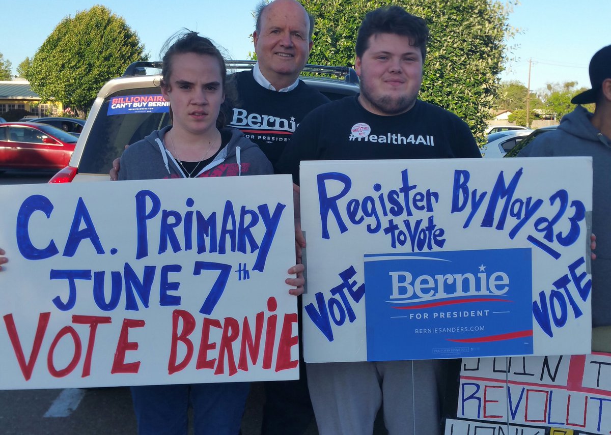 someonecaring1's tweet photo. #StocktonLovesBernie Huge Rally Tues 5/10 https://t.co/CXTkHegkQs #CAPrimary  #PoliticalRevolution #WeWantBernie https://t.co/k8It3zi7H8