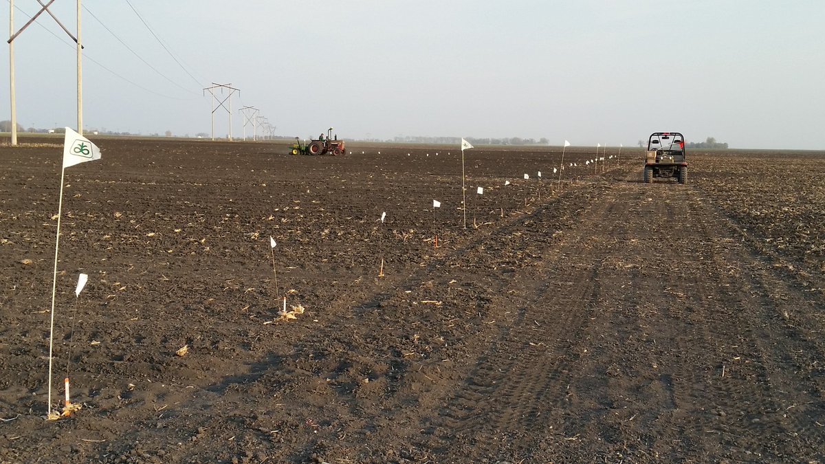 Been a busy week but finally finishing up our demo plot! <a href="/BBFAllan/">Allan Calder</a> @PioneerWCanada