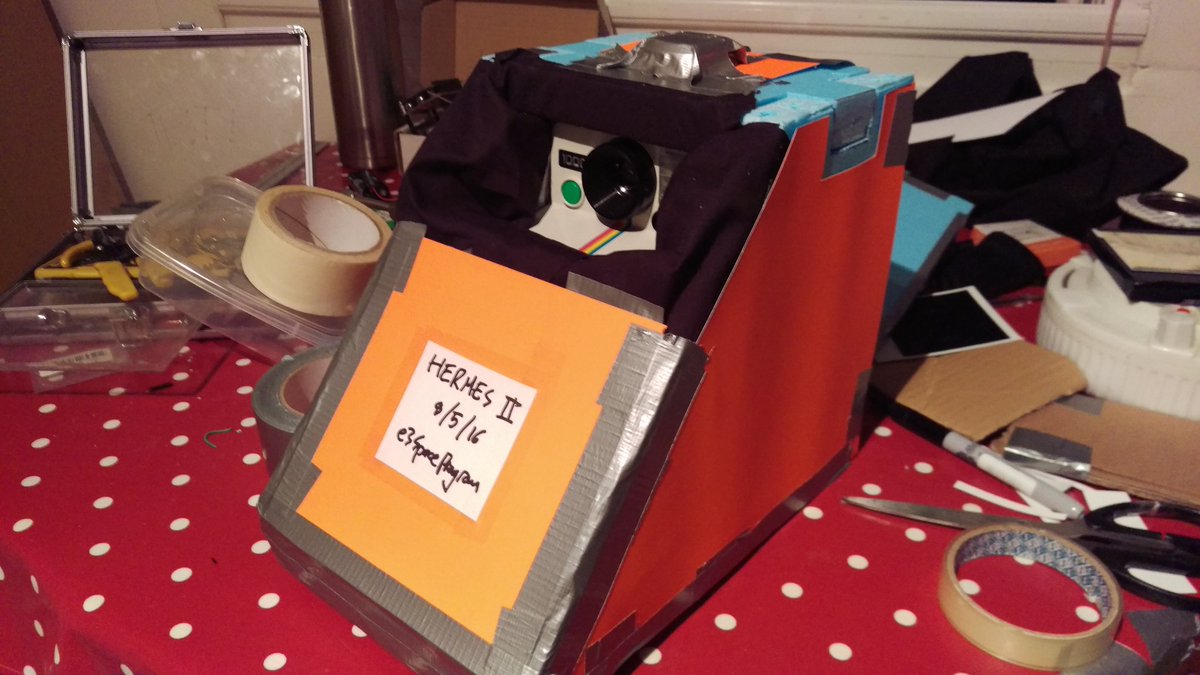 e3SpaceProgram's tweet image. Hermes II, ready for launch! (Better late than never) #GSBC #PolaroidsInSpace