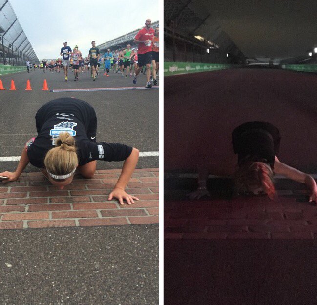 erinhaskett's tweet photo. A morning kiss and a goodnight kiss.
Today was quite an awesome day. #indymini2016 #RevIndy https://t.co/dnnaQe4S6i