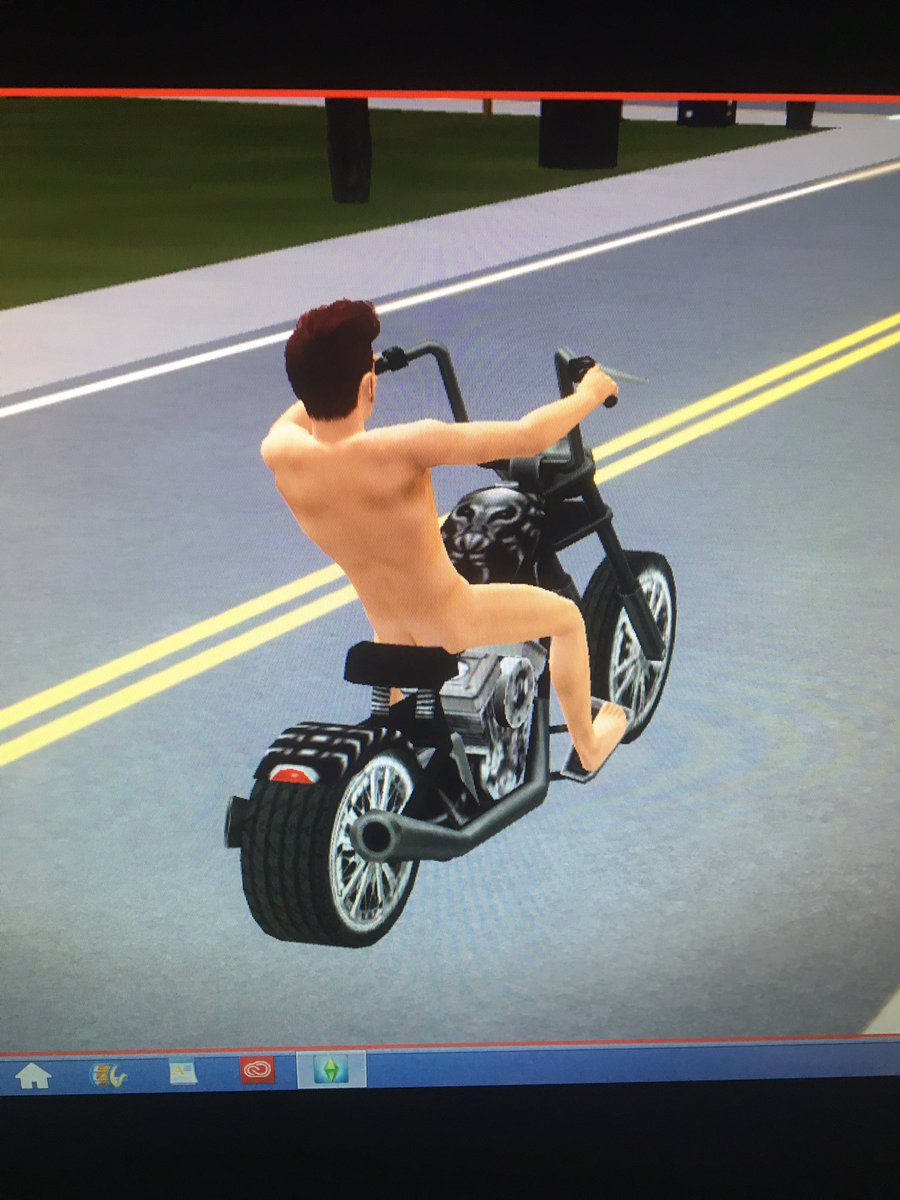Sibling_Simmers's tweet photo. @Sibling_Simmers Streaker style on the motorcycle. Naturally. Gotta love the sims 3!😂😂😂😂 https://t.co/521dsIow3w