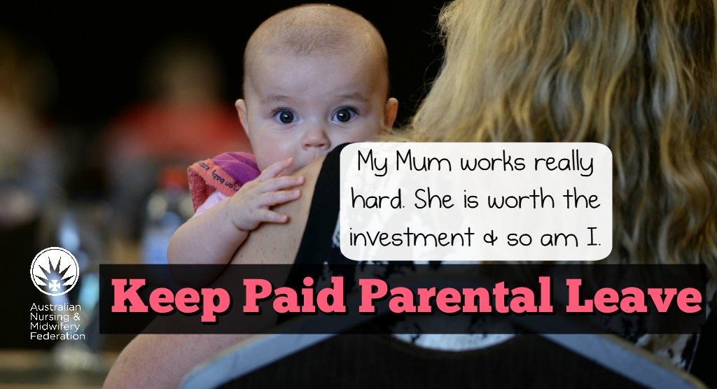 anmf_federal's tweet photo. Paid Parental Leave for working Mum's to stay, commits @AustralianLabor #MothersDay https://t.co/HVrNe5e6oB https://t.co/o7kd8itZnT