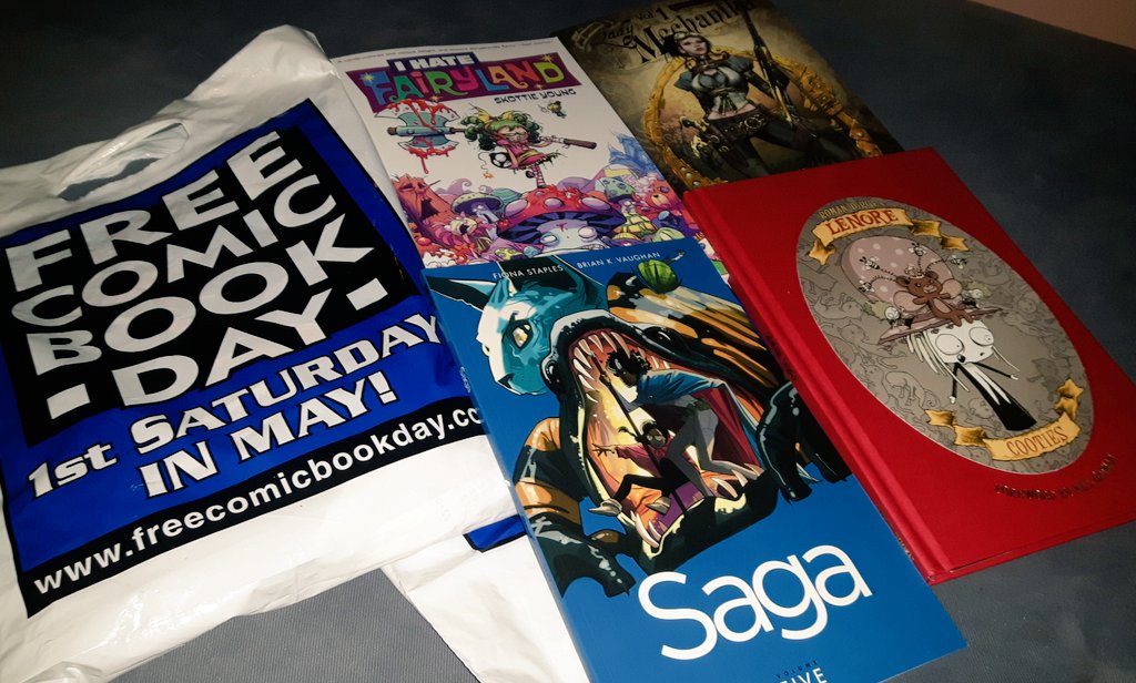 PDStylz's tweet photo. Mama's Day Presents purchased during @Freecomicbook in #Toronto!
#FreeComicBookDay #supportyourcomicshop 
#mamasday https://t.co/JZLuozdjOK