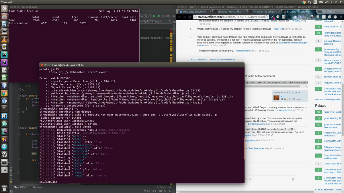 itsudatte's tweet image. chokidar Unhandled &apos;error&apos; event #nodejs #gulpjs Solution: stackoverflow.com/a/17437601/992… :3