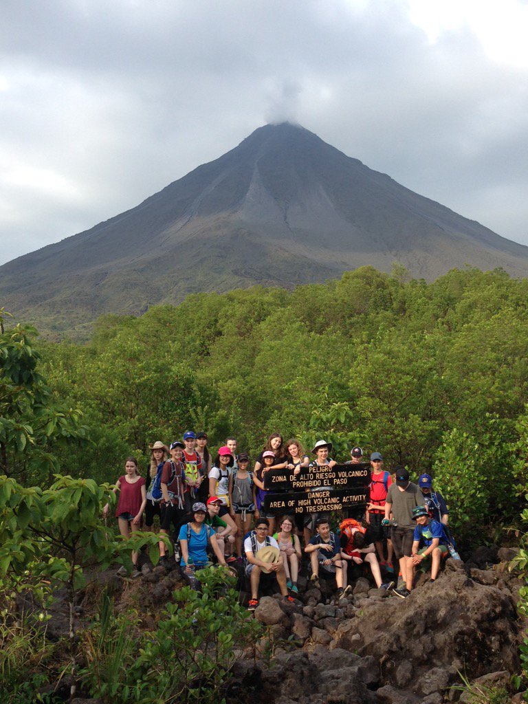 JHBend's tweet photo. Arenal volcano with Grade 8 discovery class #puravida #centurionpride #sciencerules https://t.co/bSYbYkRujm
