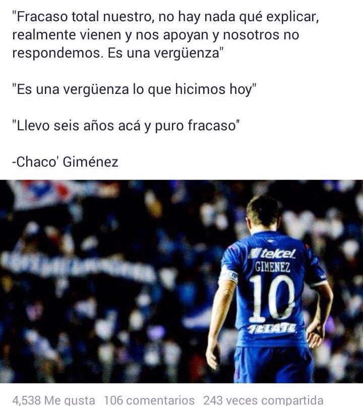 TeamMovAzul's tweet photo. El ídolo de los fracasos hablo, el emblema de #CruzAzul 
Si en verdad les da vergüenza ya váyanse por favor! https://t.co/HIdp7dKCdn