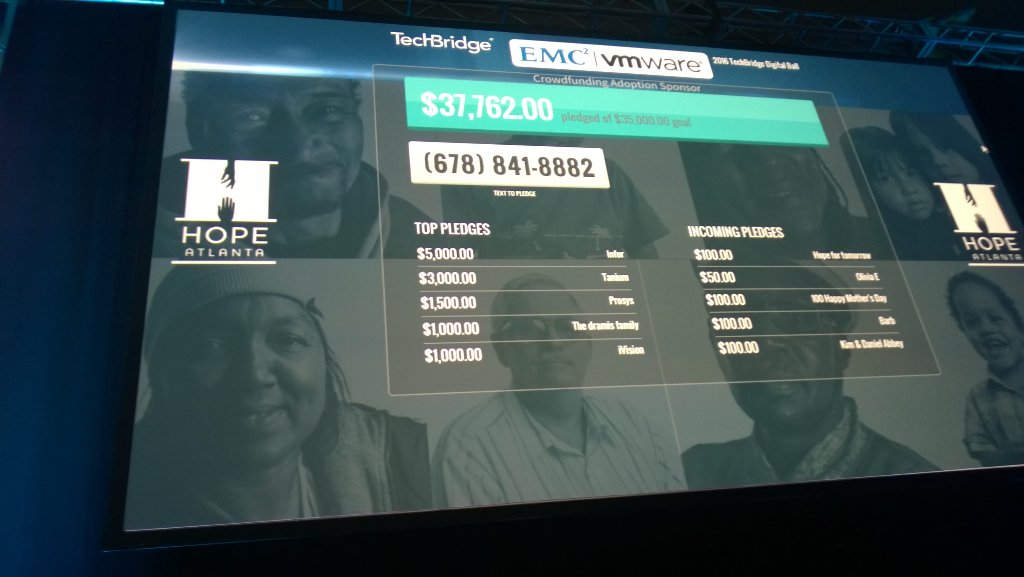 LaronAWalker's tweet photo. Congrats @iamtechbridge and @MyPledger #digitalball2016 https://t.co/AavobQXzO2