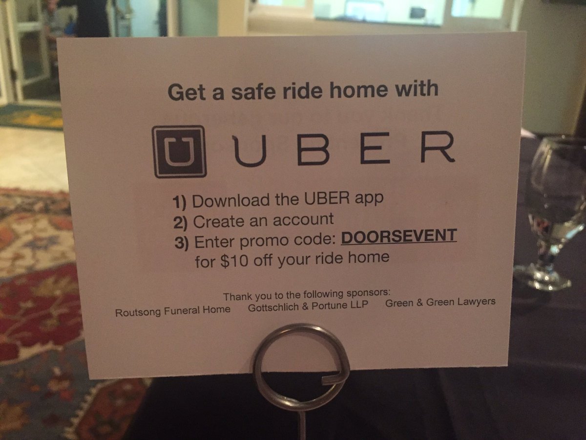 RMHCDayton's tweet photo. Get home safe! Take an Uber from our After Party and use the code DOORSEVENT for $10 off! #RMHCdoors https://t.co/w5ODU27ttK