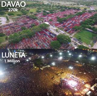 daniel_onij144's tweet photo. Anong sabi nila 140k lang daw tao sa luneta ??  Tapos kae mar 150k ?? Really ? https://t.co/t1A8BZiuBl