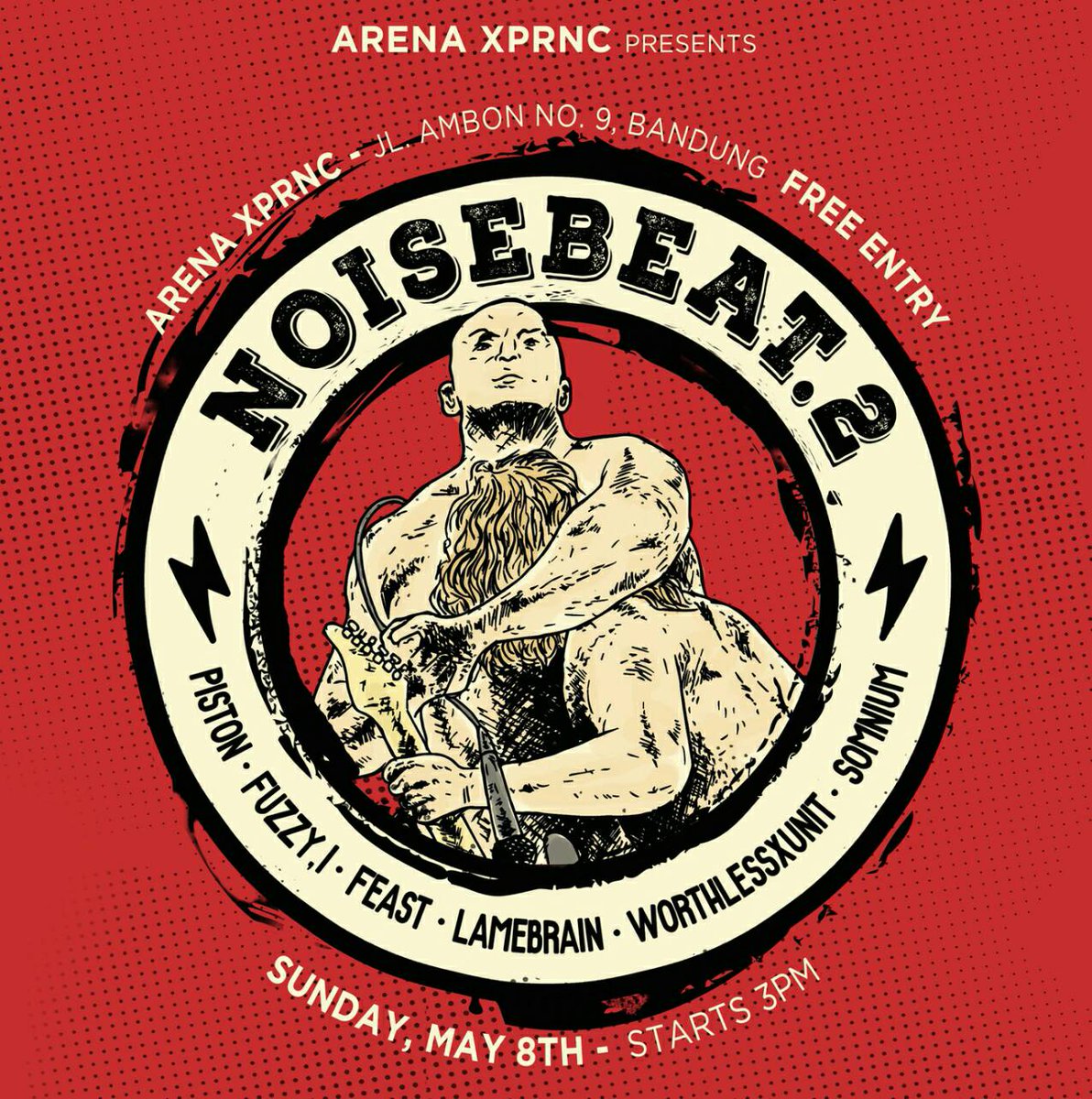 Akan ada penampilan dari @feastJKT <a href="/Lamebrainsound/">Lamebrain</a> <a href="/somniumsomnium/">Somnium</a> <a href="/derupiston/">piston</a> <a href="/worthlessxunit/">WORTHLESS UNIT</a>