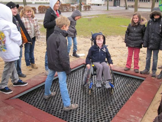 An accessible trampoline! Brilliant idea