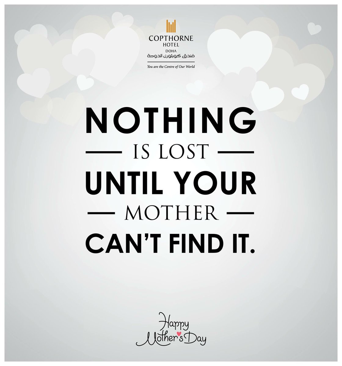 CopthorneDoha's tweet photo. Happy Mother's Day to all the super moms out there! #millenniumhotels #dohamums #mumsindoha #doha #qatar #momsday https://t.co/8ietEErk1e