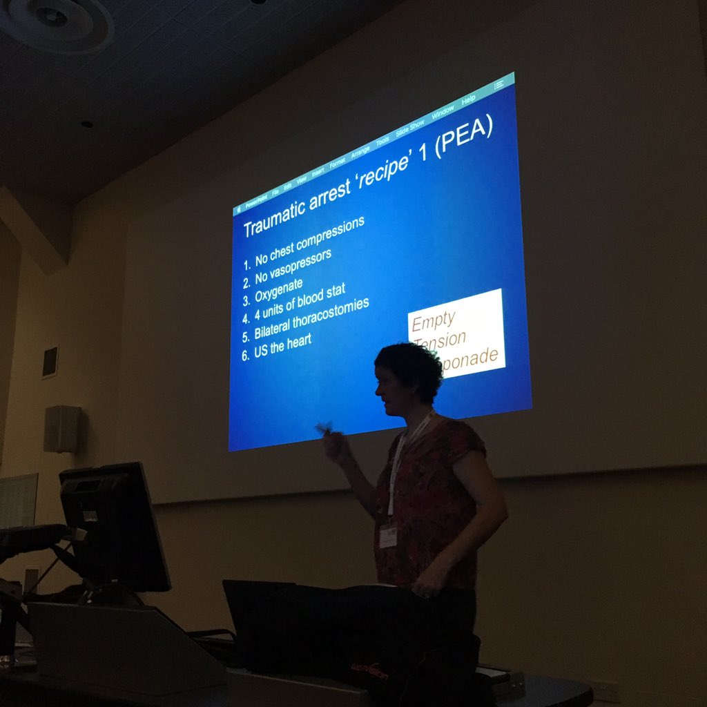 stephpeninsula's tweet image. Just going through the traumatic cardiac arrest recipe with Annette Rickard #PHCP16 #traumaticcardiacarrest
