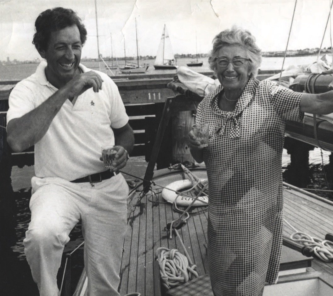Hardys_Hero's tweet photo. We couldn't help it - Auntie Eileen Hardy and Sir James, her son sailing. Happy Mothers Day to everyone! #wine https://t.co/m0zOYO6hS7