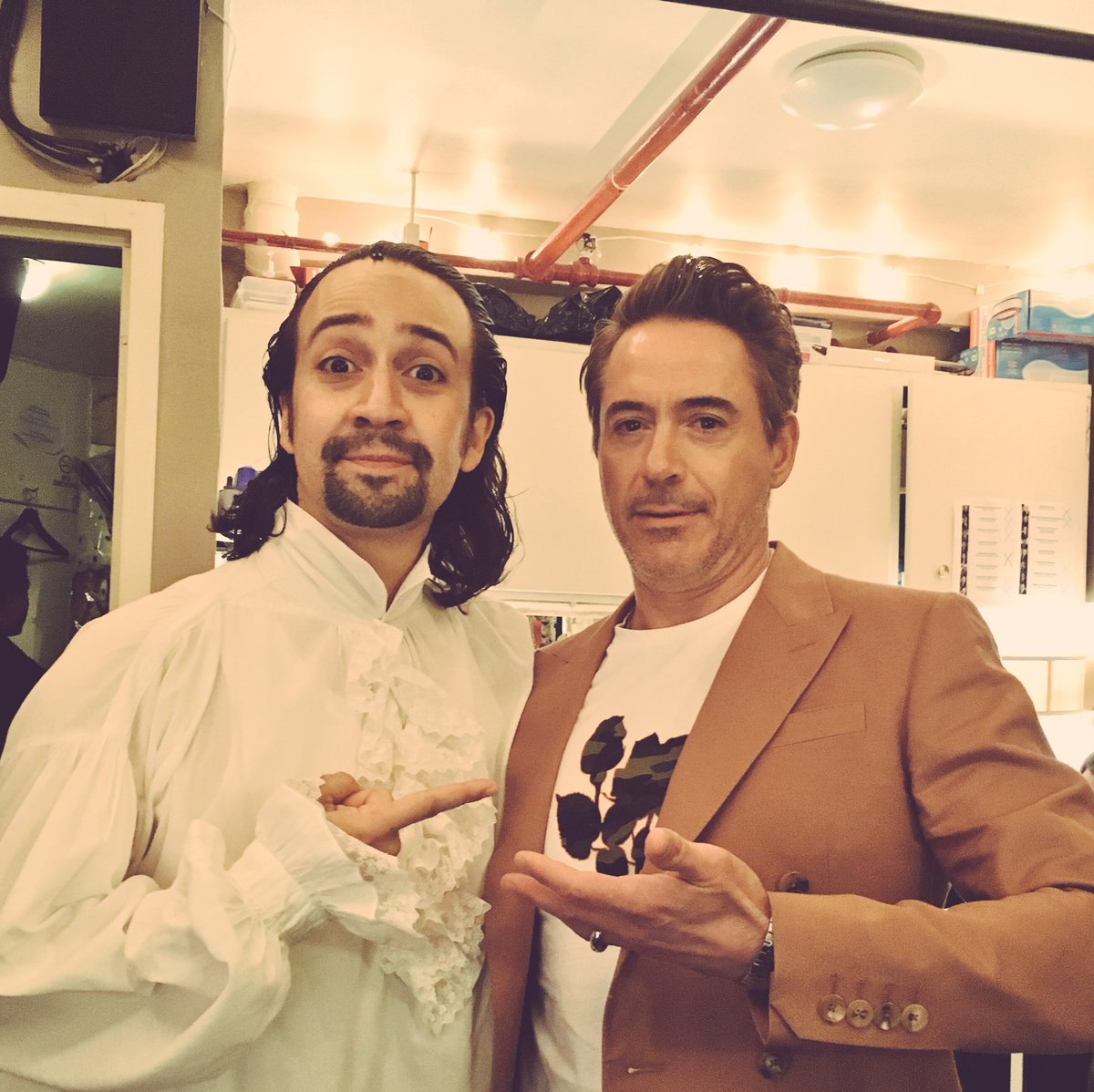 Lin_Manuel's tweet photo. We dream of a brand new start.
But we dream Tony Stark, for the most part... https://t.co/5DQll0LGBw