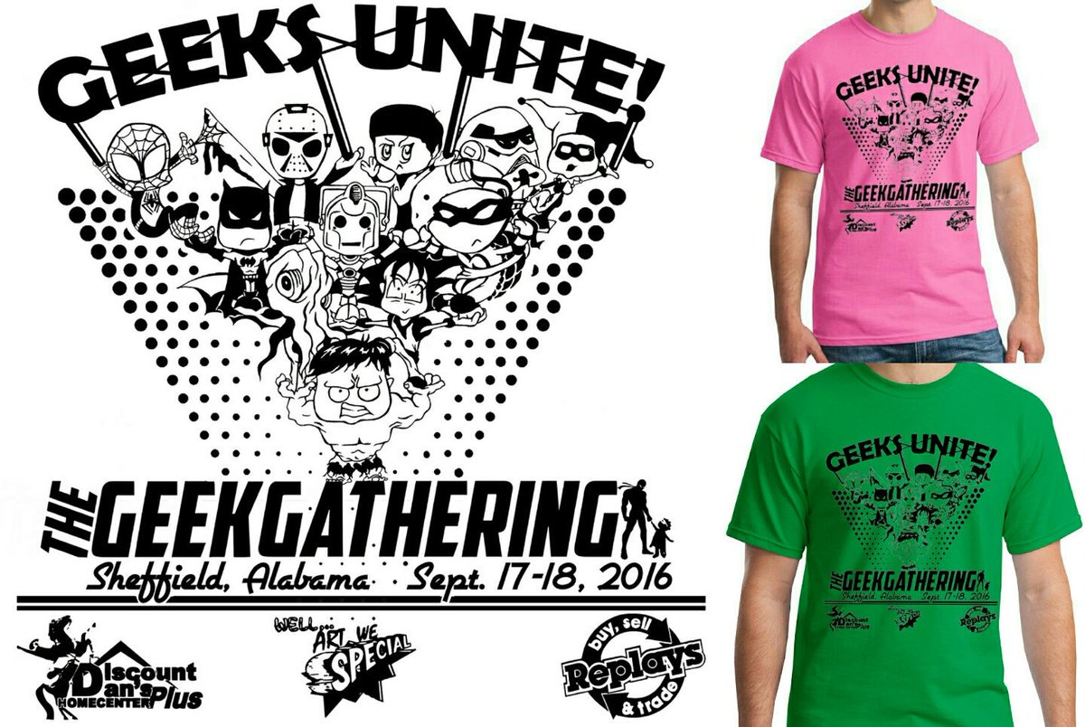 CoriAlsbrooks's tweet photo. You can now order your #TheGeekGathering '16 #Tshirt online at https://t.co/cbhVuW1wjv ! Only $15 #GeeksUnite2016 https://t.co/crj1qdeoEj