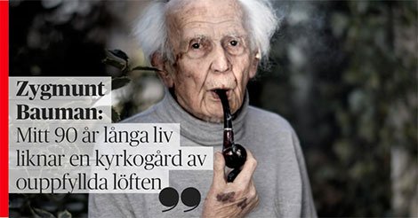 DN Kultur har träffat Zygmunt Bauman, en av världens mest framstående sociologer. dn.se/kultur-noje/zy…