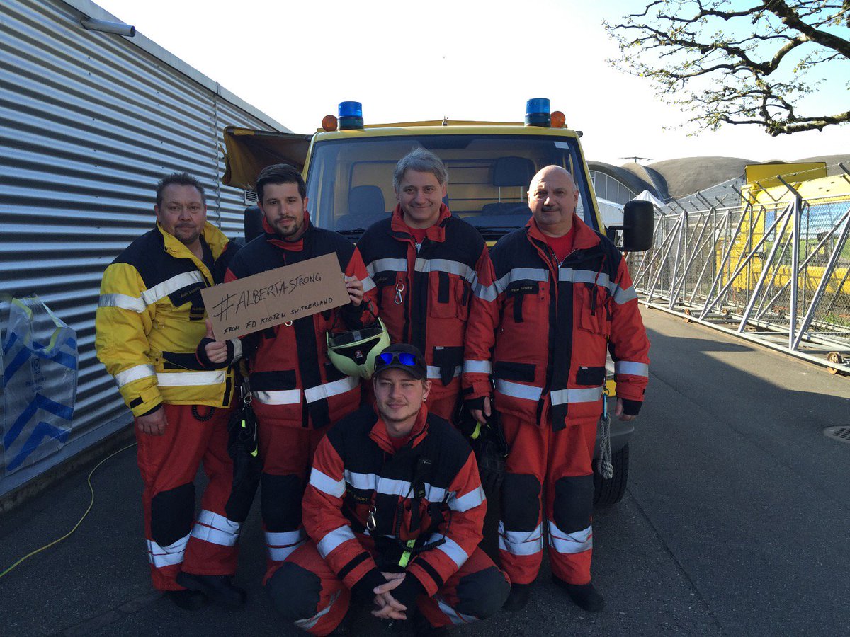 we stand with you #albertafire from Kloten FD#Switzerland @FM_EmergService @chiefcoutts @LSRFS #AlbertaStrong