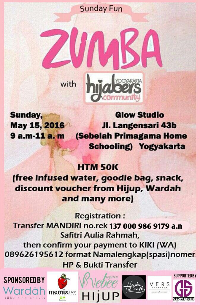 Zumba with HCY 15mei16 jam 9am di Glow Studio. Htm 50k <a href="/memixjuice/">memixjuice</a> <a href="/wardahbeauty/">Wardah Beauty Official</a> sepatuvebee <a href="/HIJUP/">HIJUP</a> hastacraft vers