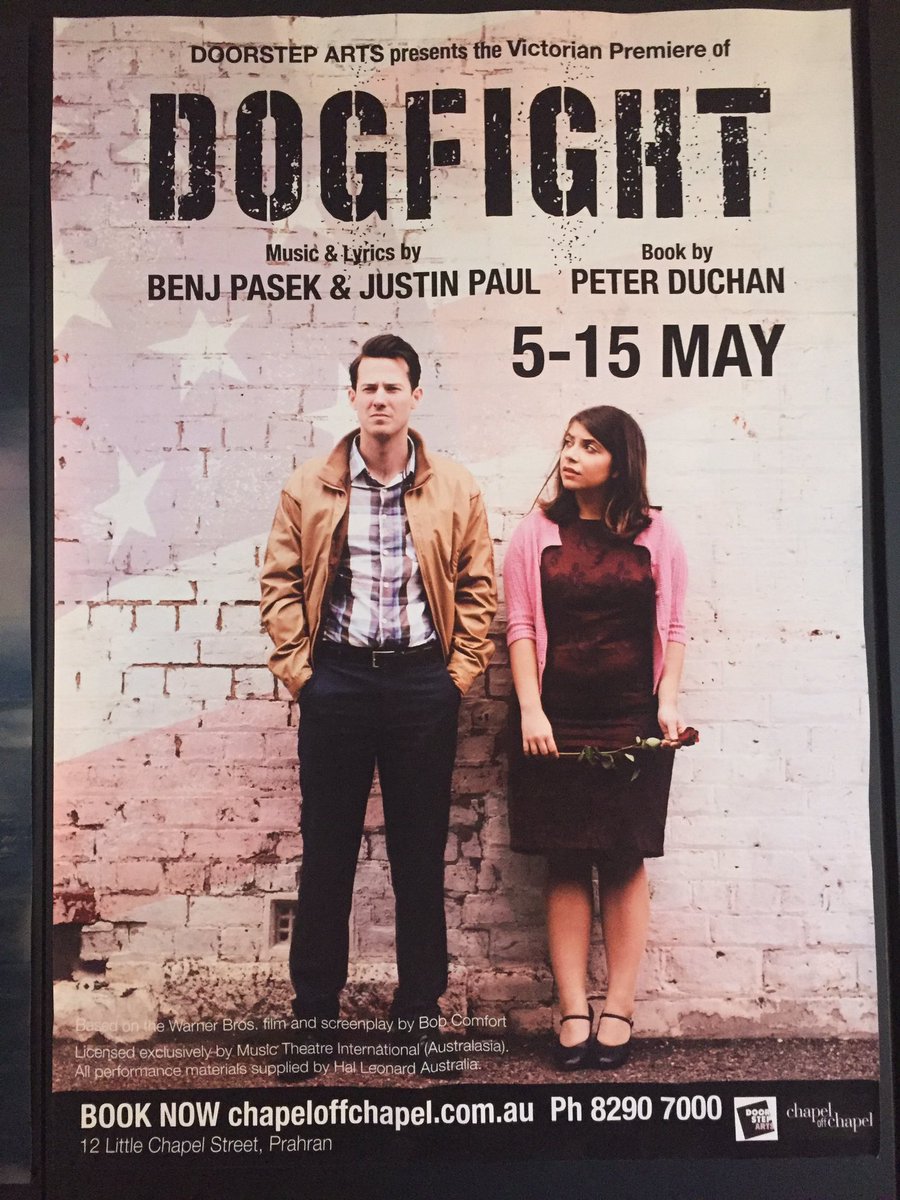 SimonManinChair's tweet photo. Having recently enjoyed Dear Evan Hansen in NY I am looking forward to Dogfight this afternoon @ChapelOffChapel https://t.co/QgE0VEb0OJ