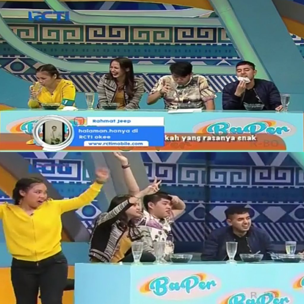 andianimega's tweet photo. Tim @mumukgomez @kemalpalevi @tommy_liem @melayunicole yg menang di @BaperRcti episod hari ini π #ModusBaper https://t.co/HIcZBmhR9I