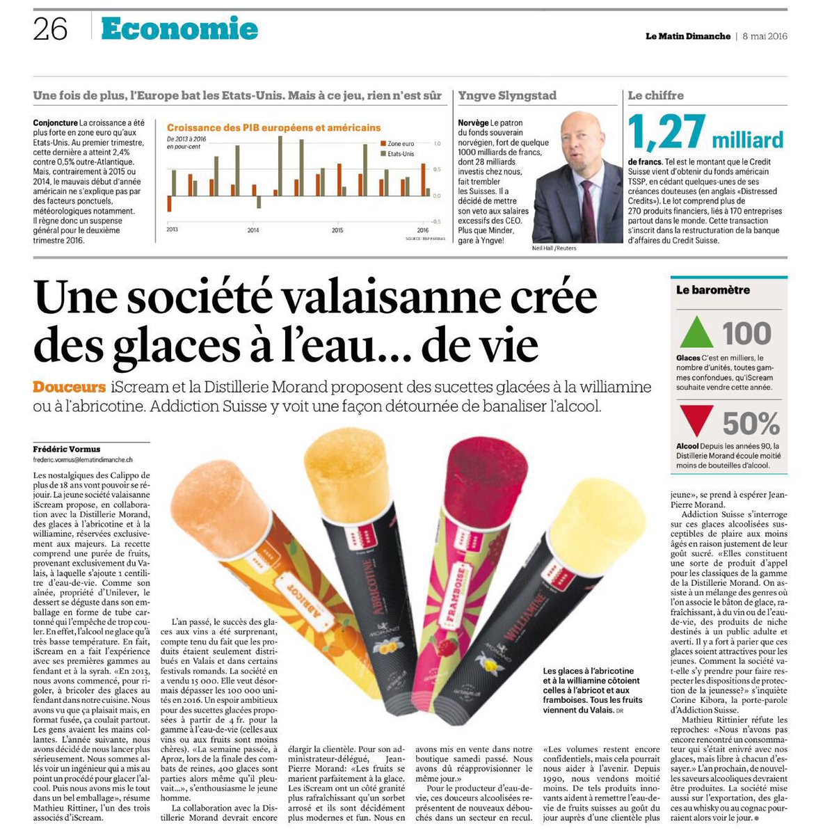 iscreamswiss's tweet photo. Article dans @lematindimanche du jour https://t.co/79p3xXYuSD