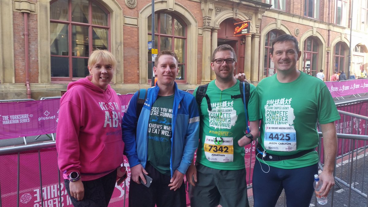 jcarlyon's tweet photo. #leedshalf #teamsniper ready to run  representing @sniperbootcamps https://t.co/PVkc9yM9mS