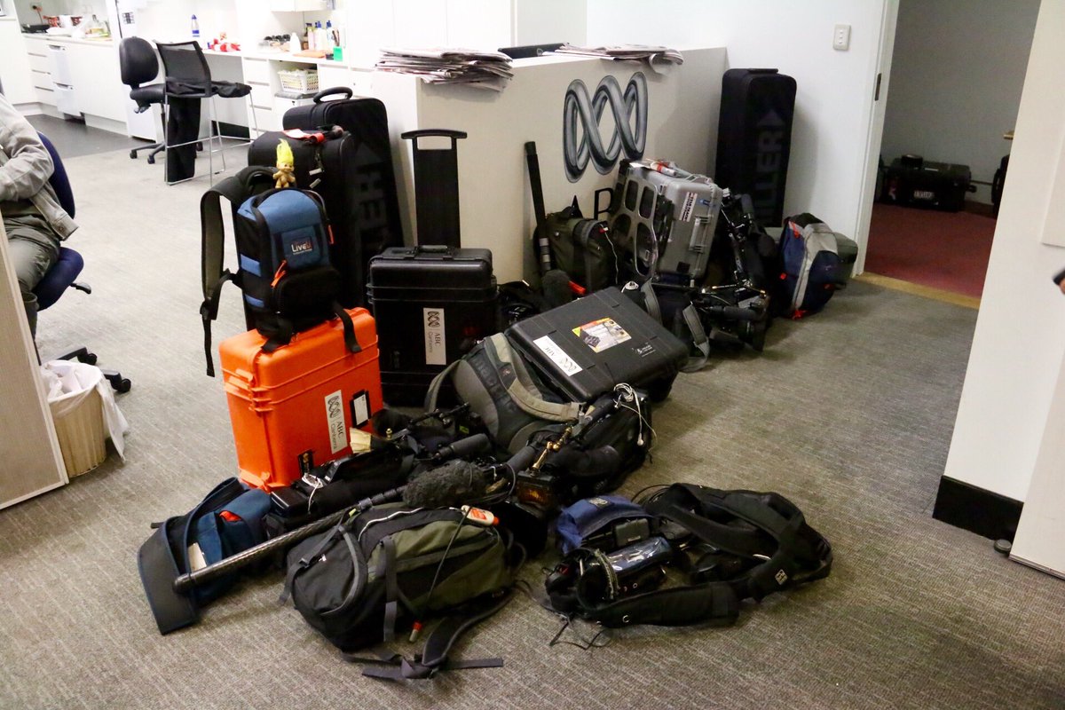 ABC camera gear set to cover the Shorten and Turnbull campaigns (no personal luggage) #auspol <a href="/abcnews/">ABC News</a> <a href="/ABCNews24/">News</a>