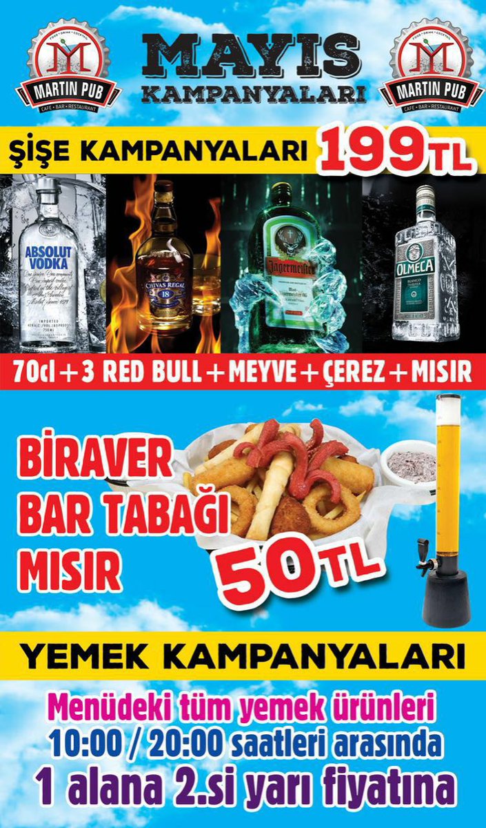 martinpub_'s tweet photo. Martin Pub kampanyaları devam ediyor  🎉 Mayıs surprizlerimize bir göz atmalisiniz ☺ https://t.co/JWnMMXROlf