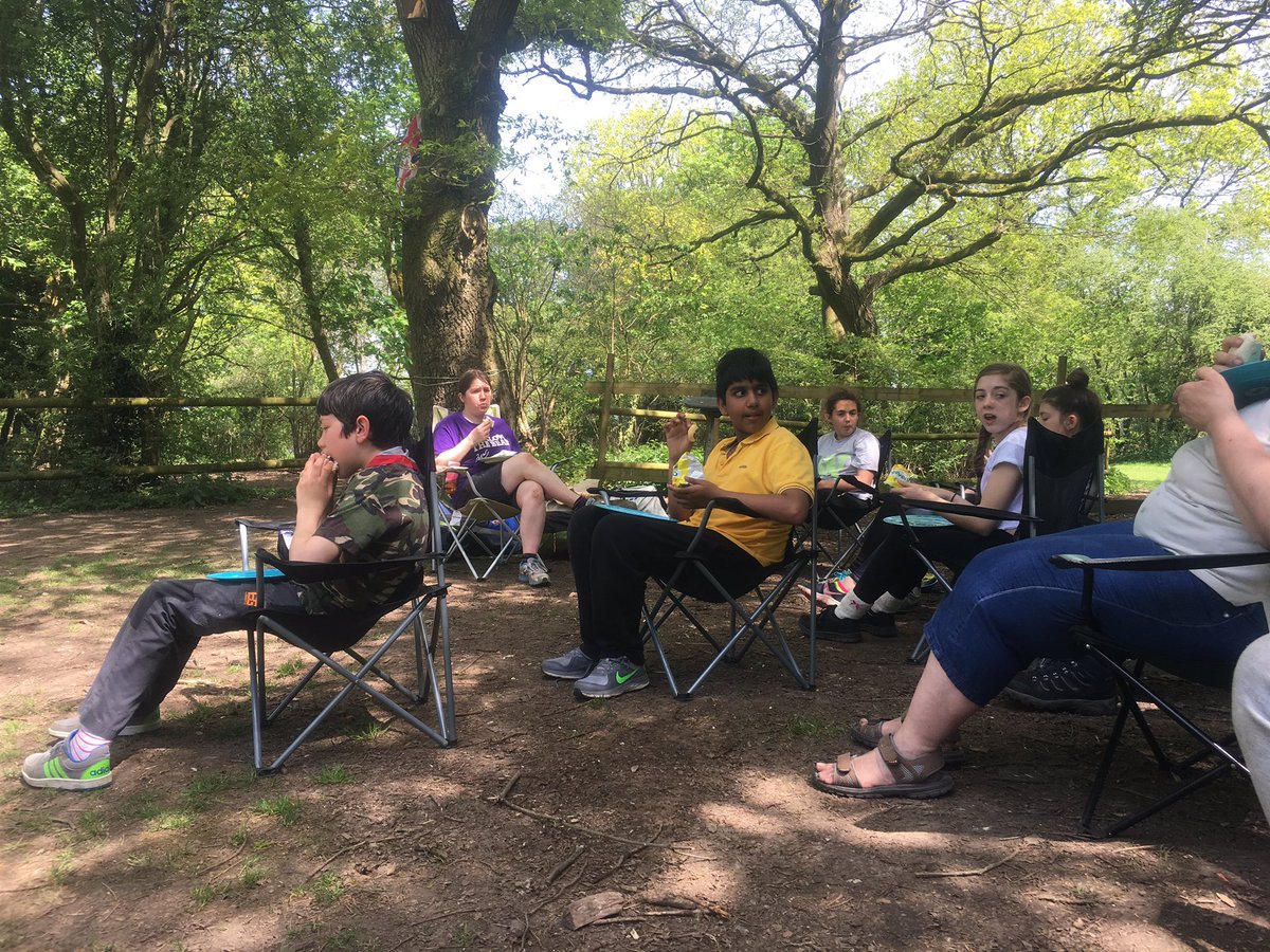 Perfect weather for camping this weekend. Having some lunch before finishing packing up and heading home.