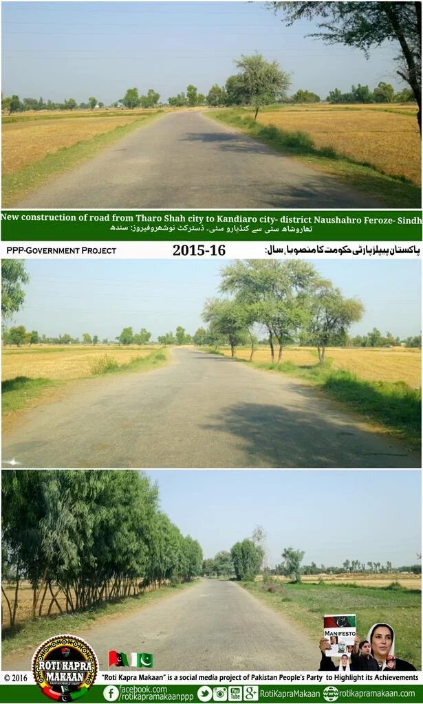 AbdulWaliBughio's tweet photo. New construction of road from Tharo Shah city to Kandiaro city- dist NFeroze-Sindh.
#Project2015-16 @BBhuttoZardari https://t.co/lHVjIe6vpD