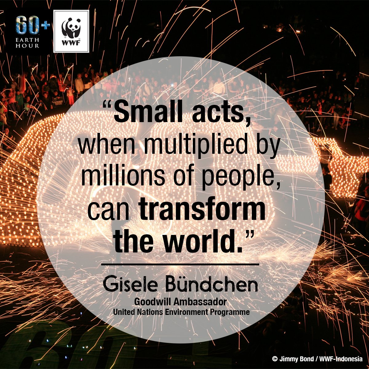 earthhour's tweet photo. Every action big or small counts. RT to show your support to #ChangeClimateChange! https://t.co/l6YlmIcDiy https://t.co/pKcqZiLQi5