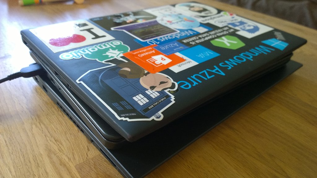 Lybecker's tweet photo. My #Lenovo stack. #CarbonX1 #YogaPro #T460s cc @Lenovo https://t.co/D7djUbXWTo
