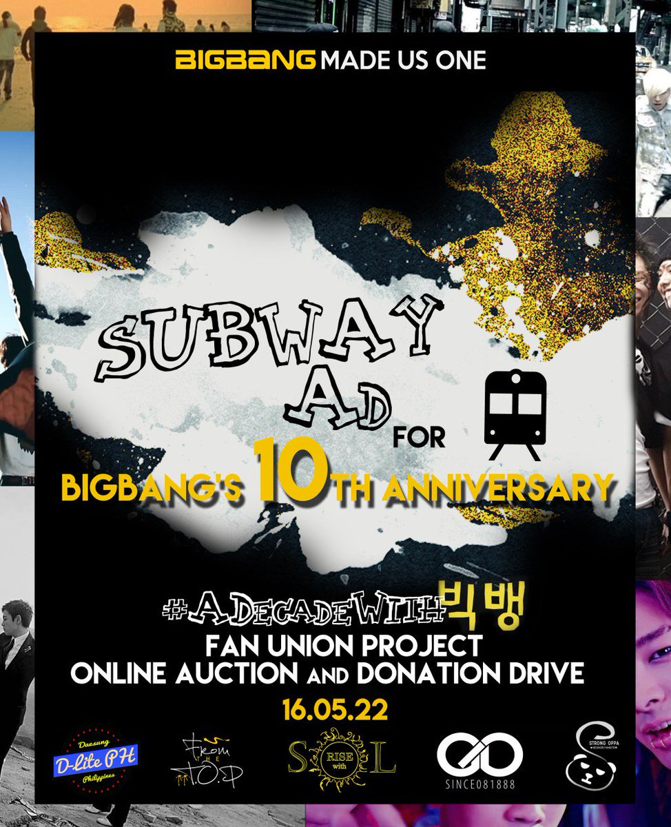 BBMADEusONE's tweet photo. [PROJECT] #ADecadeWith빅뱅 : SUBWAY AD for BIGBANG’s 10th Anniversary https://t.co/t1i6gfmcnH https://t.co/XaUKspctyB